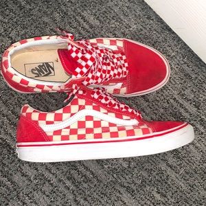 red checker vans size 9